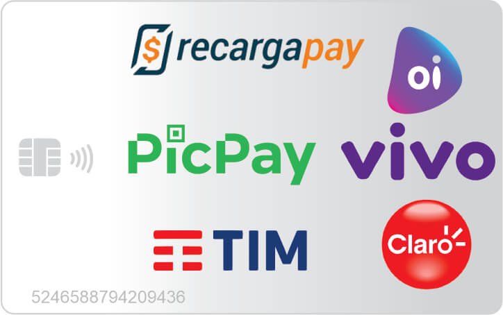 recarregar celular com cartão de crédito